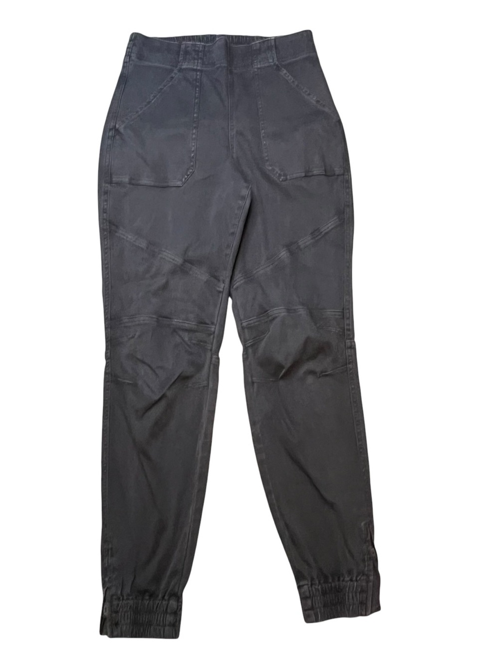 Spanx Gray Stretch Twill High Waist Cargo Joggers Size Medium - Picture 4 of 8